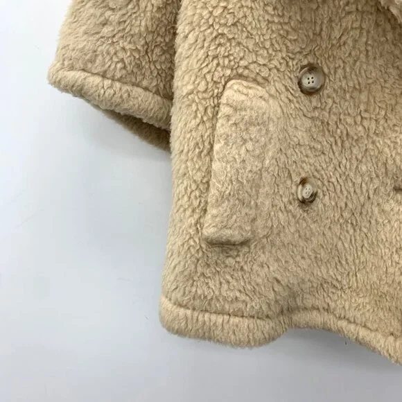 MaxMara Adesso Series Camel Hair Double-Opening Collar Cape Cloak